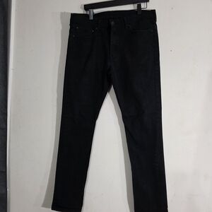 Men's Classic Black Straight Jeans